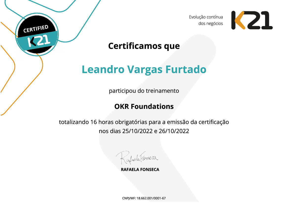 Certificado K21